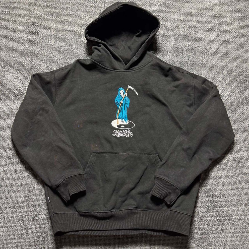 Primitive Skateboarding Hoodie Mens Large Black Grim Reaper Yin Yang Skate Y2K